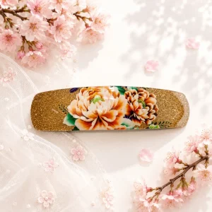 گیره فرانسوی مجلسی طرح گل شاینی