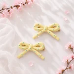 گیره مو پاستیلی خال خالی