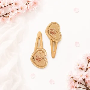 گیره مو رزینی طرح قلبی