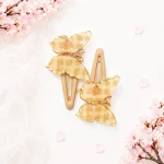 گیره مو رزینی طرح پروانه