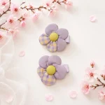 گیره مو طرح گل پارچه ای