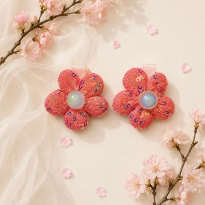 گیره مو گل پارچه ای