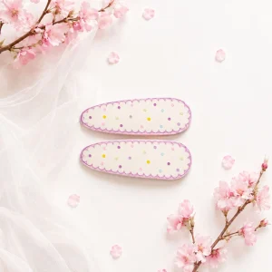 گیره مو رزینی خال خالی