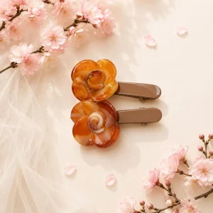 گیره مو طرح گل آبنباتی